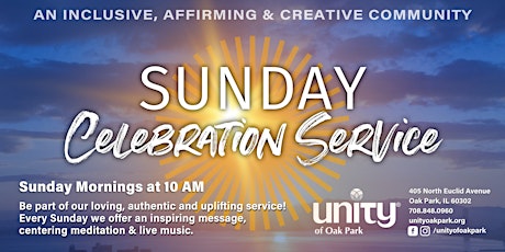 Sunday Service with Inspiring message, music, meditation & youth education