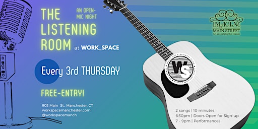 Immagine principale di 3rd Thursday Listening Room / Open Mic in Manchester, CT 