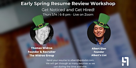 Early Spring Resume Review Workshop: Get Noticed and Get Hired! primary image