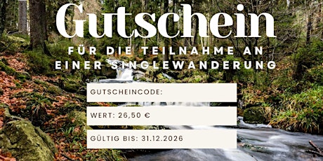 Gutschein für eine Singlewanderung mit draußen daten kaufen  primärbild