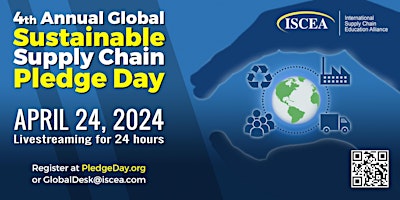 Hauptbild für 4th Annual Sustainable Supply Chain Pledge Day! (April 24, 2024)
