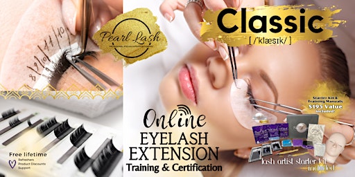 Imagem principal do evento Online Classic Eyelash Extension Training - At Your Own Pace