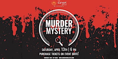 Imagem principal do evento Murder Mystery at Sunset Grille! Show #2