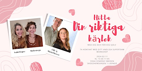 HITTA DIN RIKTIGA KÄRLEKEN WORKSHOP & TA KONTAKT MED DITT ANDLIGA SUPERTEAM  primärbild