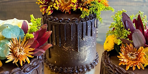Imagem principal do evento Sharp & Smooth Chocolate Ganache with Fresh Flowers Cake Decorating Class