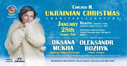 Chicago, IL- Ukrainian Christmas  charitable concert with  Oksana Mukha primary image