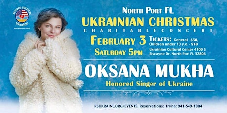North Port, FL - Ukrainian Christmas  charitable concert with  Oksana Mukha primary image