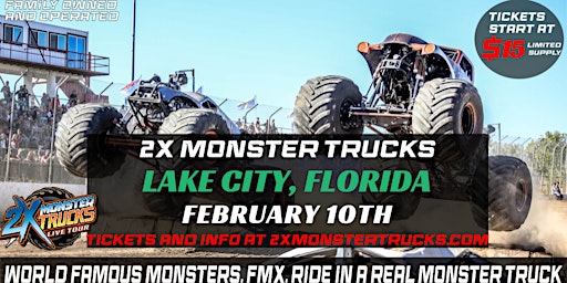 2X Monster Trucks Live Lake City, FL - 7PM EVENING SHOW primary image