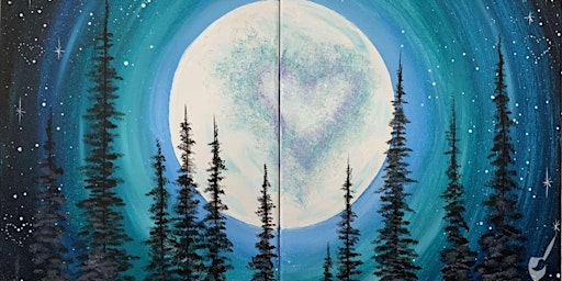 Imagem principal de Sweet Couples Moon - Paint and Sip by Classpop!™