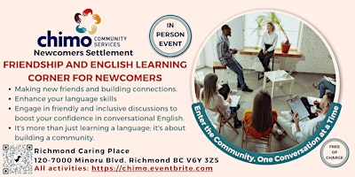 Friendship and English Learning Corner for Newcomers primary image