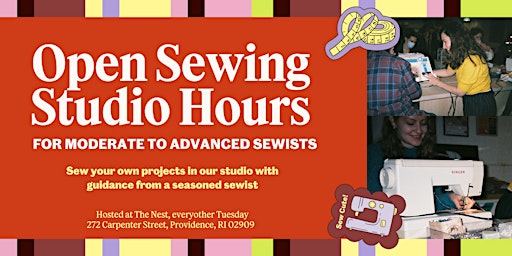 Primaire afbeelding van OPEN SEWING STUDIO HOURS for Moderate to Advanced Sewists