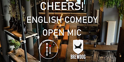 Imagem principal do evento CHEERS! English Comedy Night with Brewdog