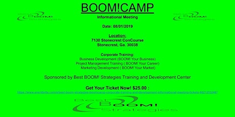 Best BOOM! Strategies (BOOM!CAMP) (Corporate Training and Development )  Informational Meeting  primary image