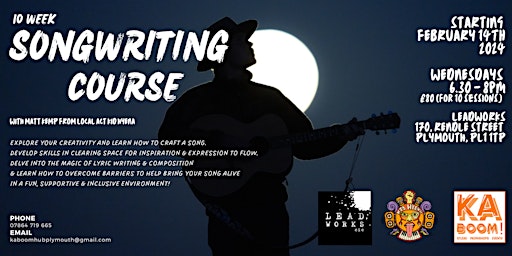 Hauptbild für 10 Week Songwriting Course