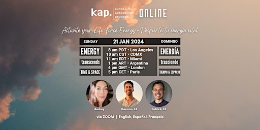 KAP Kundalini Activation Process • Online • 21 January • EN/ES/FR primary image