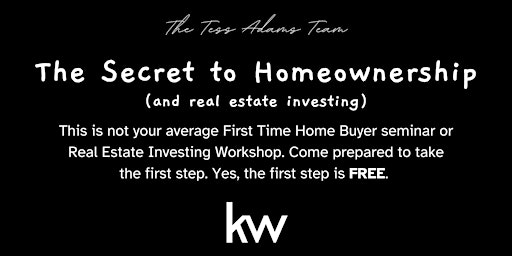 FREE Info Session: The Secret to Homeownership & Real Estate Investing  primärbild
