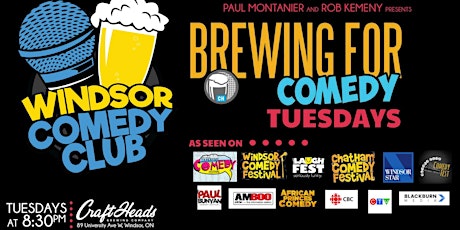 Windsor Comedy Club Presents Brewing For Comedy Tuesdays