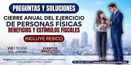 Imagem principal do evento Preguntas y Soluciones | Cierre Anual de Personas Físicas | Beneficios