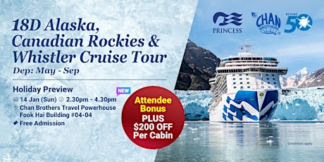 18D Alaska, Canadian Rockies & Whistler Cruise Tour Holiday Preview primary image