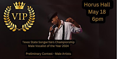 Immagine principale di TEXAS STATE SONGWRITERS CHAMPIONSHIP MALE SONGWRITER OF THE YEAR COMP 