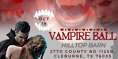 Primaire afbeelding van VAMPIRE BALL - CHARITY EVENT- HILLTOP BARN- TEXAS BREW RADIO