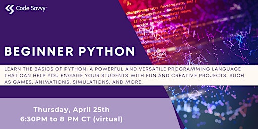 Imagem principal do evento Python in Education: For Beginners