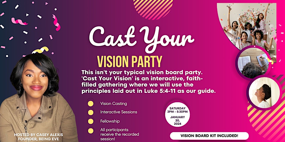Cast Your Vision: Embracing 'The Year of More' in 2024 Tickets, Sat, Jan  20, 2024 at 3:00 PM