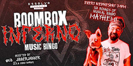 Boom Box Inferno Music Bingo