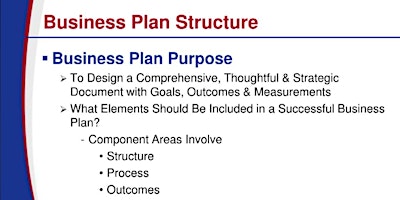 Primaire afbeelding van SBA BUSINESS STRUCTURE AND PLANNING