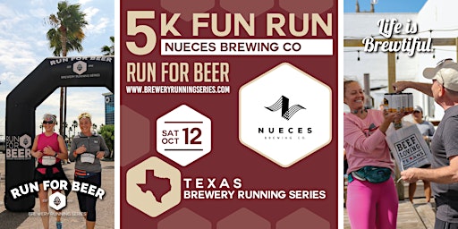 Primaire afbeelding van 5k Beer Run x Nueces Brewing | 2024 Texas Brewery Running Series