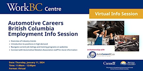 Automotive Careers British Columbia Employment Info Session primary image