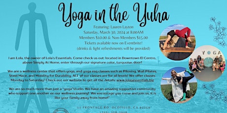 Yoga in the Yuha- Lauren Layton