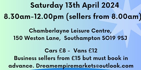 Car Boot Sale @ Chamberlayne Leisure Centre,  Southampton