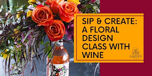 Imagem principal de Sip and Design Wine Bottle Floral Arrangement