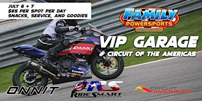 Primaire afbeelding van Family PowerSports VIP Garage at COTA with Ridesmart - July 2024