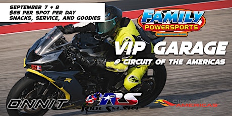 Family PowerSports VIP Garage at COTA with Ridesmart - September 2024