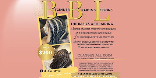 Parent/Beginner Friendly Braiding Class primary image