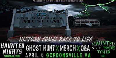 Haunted Nights Paranormal Events Presents "A Night At The Exchange Hotel" primary image