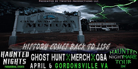 Haunted Nights Paranormal Events Presents "A Night At The Exchange Hotel"