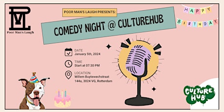 PML presents: Comedy @ CultureHub primary image