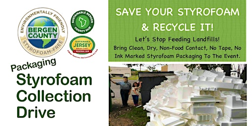 Volunteers Needed! April 2024 Oakland NJ Styrofoam Drive primary image
