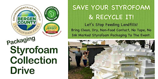 Primaire afbeelding van Volunteers Needed! June 2024 Oakland NJ Styrofoam Drive