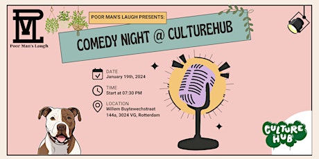 PML presents: Comedy @ CultureHub primary image