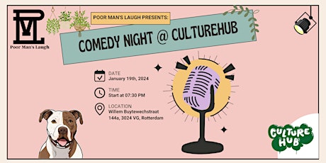 Primaire afbeelding van PML presents: Comedy @ CultureHub