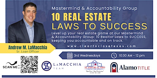 Imagem principal do evento Mastermind & Accountability Group: 10 Realtor Laws to SUCCESS