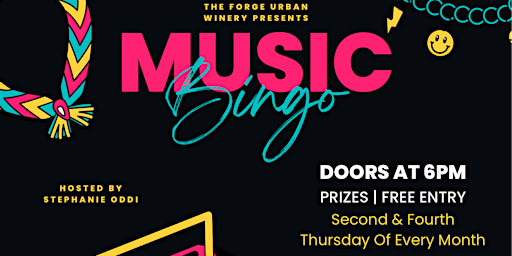 Image principale de Music Bingo (Win Prizes & Other Surprises) at The Forge Urban Winery