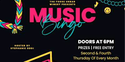 Music Bingo (Win Prizes & Other Surprises) at The Forge Urban Winery primary image