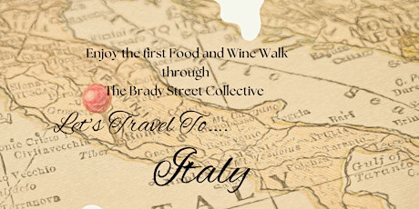 Image principale de Tour of Italy Food & Wine Pairing 6:30 P.M.