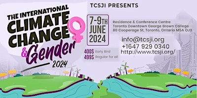 The International Conference on Climate Change and Gender 2024 primary image