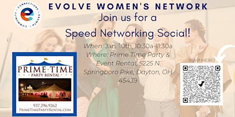 Primaire afbeelding van Evolve Women's Network Speed Networking Social! (Dayton, OH)